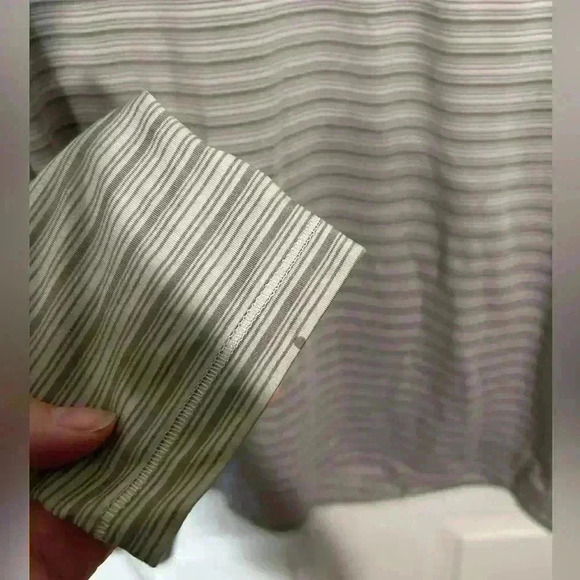 Eddie Bauer Women's Size Small Long Sleeve Shirt Gray/White Stripe. Layering. - Picture 4 of 9